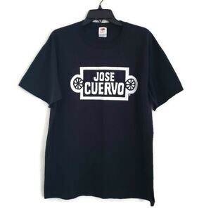Men's Graphic Black Short Sleeve Tee Shirt Jose Cuervo Large